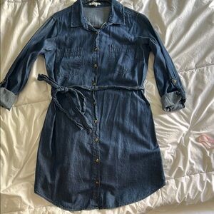 Denim Blue Shirt Dress